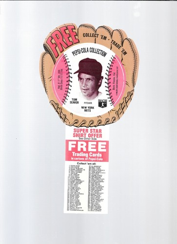 1977 Pepsi Glove Discs Tom Seaver #67 Pink Variation Mets - 第 1/2 張圖片