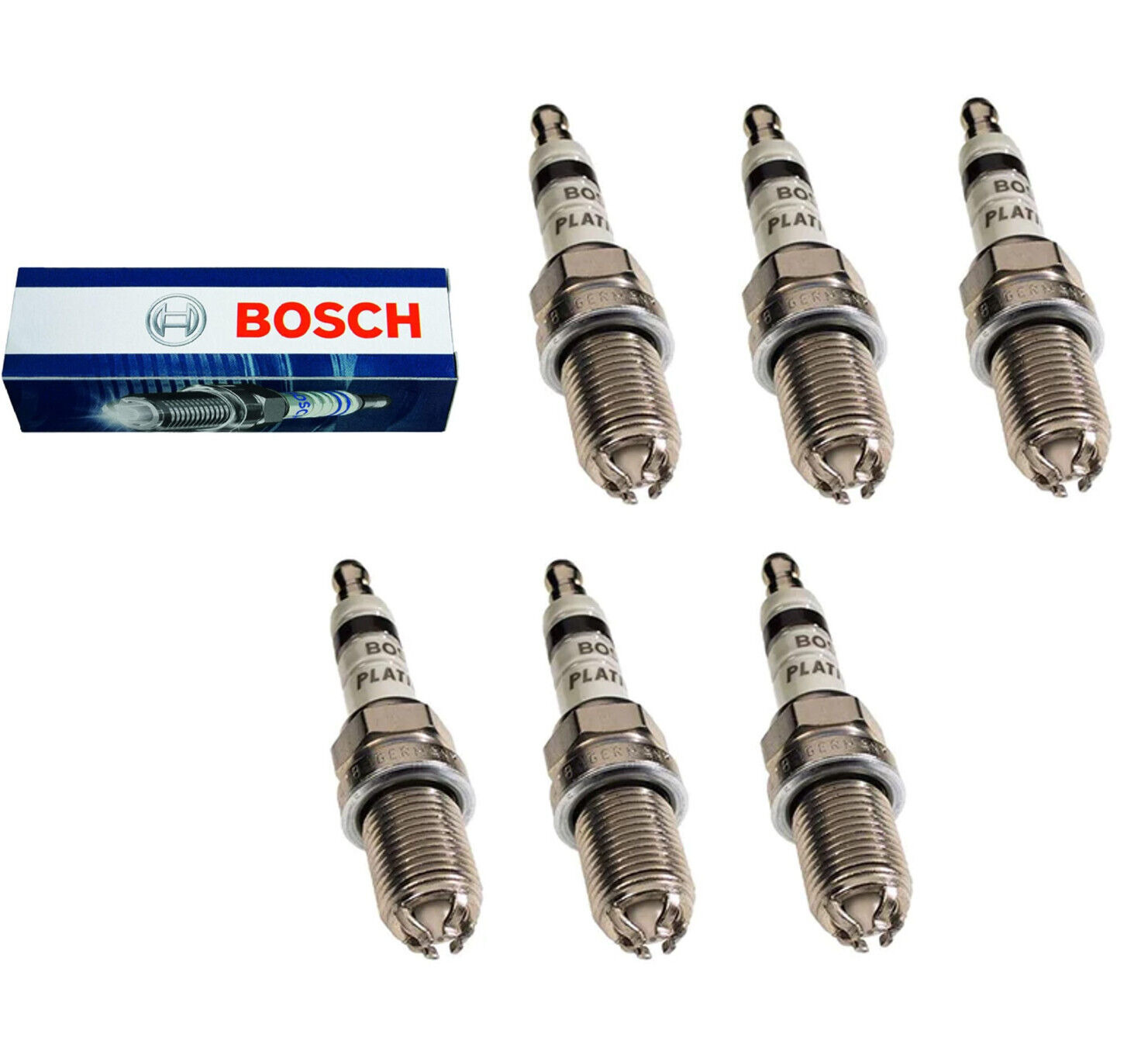 Set of 6 Spark Plug Original Platinum High Power Plugs for BMW - Made in Germany