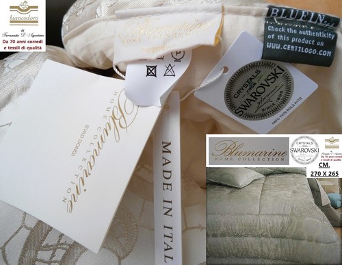 Trapunta matrimoniale BLUMARINE prezioso tessuto jacquard con SWAROVSKI - Foto 4 di 17