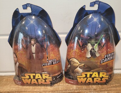 Star Wars Revenge Of The Sith Yoda and Obi-Wan Kenobi sealed in box both #3 & 55