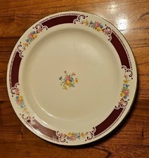 Antique Homer Laughlin Majestic Brittany 13" Chop Plate F48 N6 Beautiful!