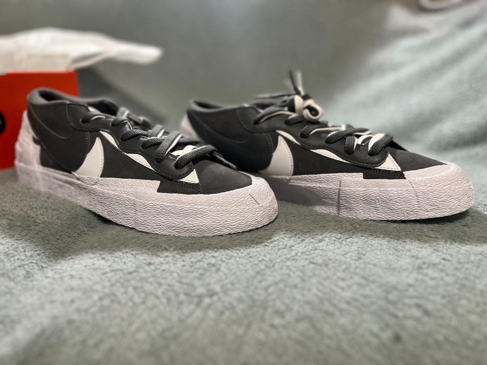 SACAI X NIKE Scarpe da ginnastica basse da uomo Nike x Sacai Blazer taglia 11 5 US DD1877 002 grigio ferro