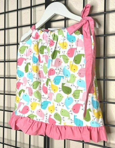 NWT NEW CUTE Ruffle Dress-PINK/White Chicks/Peeps by Haley & Hound 18M-18/24M - Picture 3 of 10