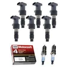 6 Ignition Coils and Motorcraft Spark Plugs For Jaguar 3.0L V6 UF435 C1402 SP479