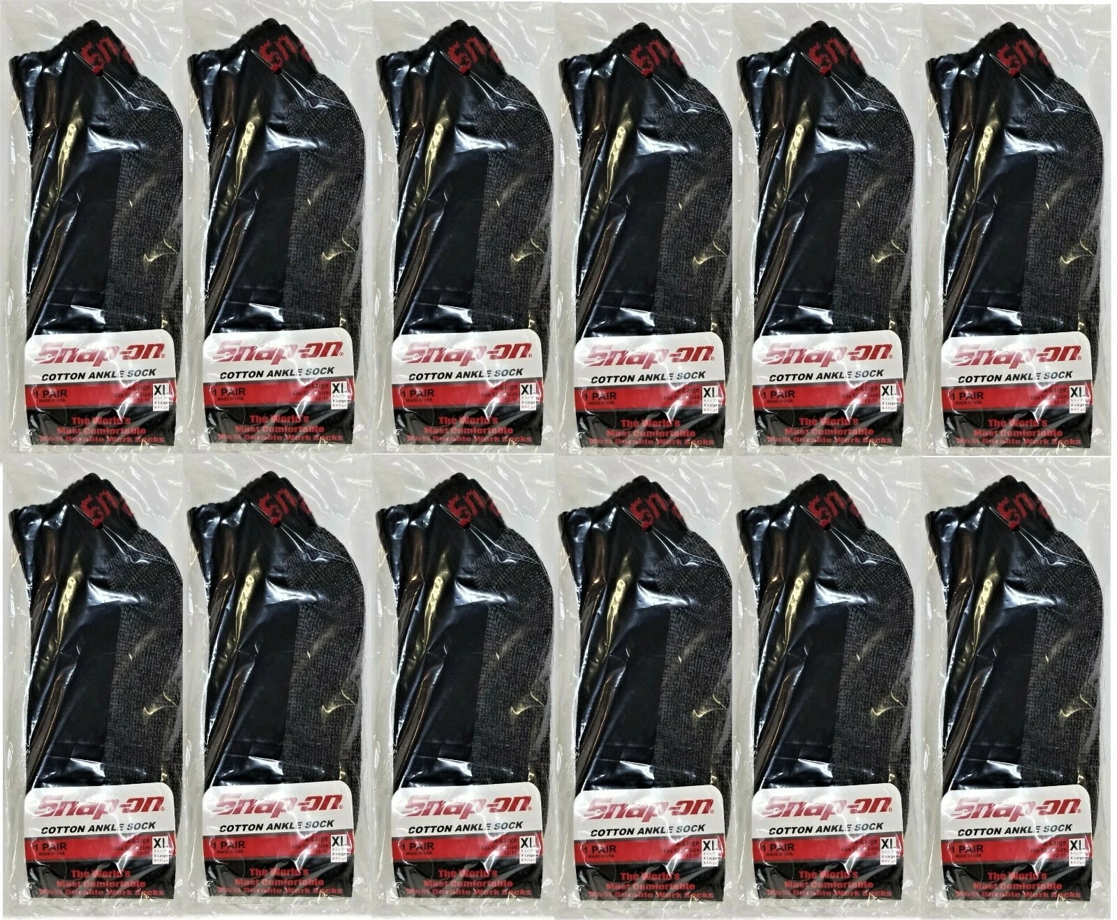 12 PAIRS Men's BLACK Snap-On Ankle Socks X-LARGE *FREE SHIP* MADE IN USA NEW* XL
Opens in a new wind