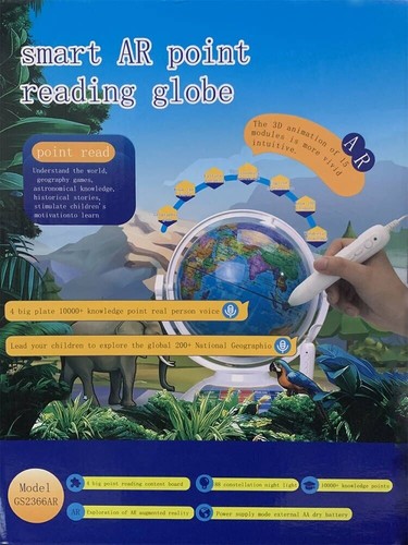 Smart Globe Explorer AR Educational Game Smart AR Point reading globe For kids - Picture 3 of 8