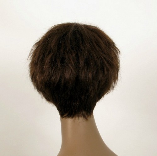Afro Perücke Damen 100% natürliches Haar braun Ref. WHIT 07/6 - Bild 5 von 9