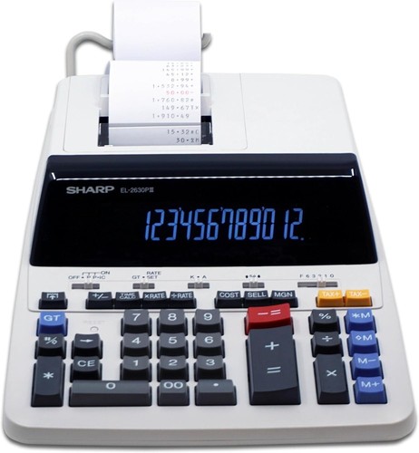 EL-2630PIII 12-Digit Printing Calculator with Fluorescent Display & Fast Output - Picture 3 of 8
