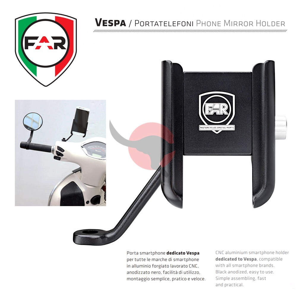 Phone Holder Support for Smartphone [FAR] Piaggio Vespa GTS 125