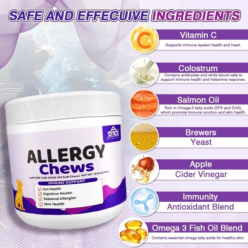 Dog Allergy Relief-Itching Skin Relief- Dog Probiotics for Itchy Skin and Ears - Image 3 of 4