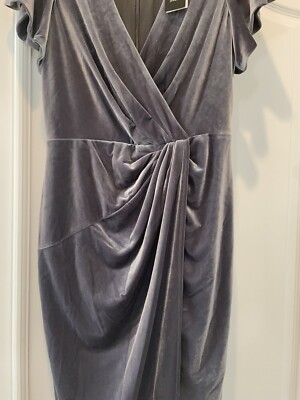 ralph lauren grey velvet dress Lauren Ralph Lauren Grey Velvet Dress Size 8 MSRP: $145