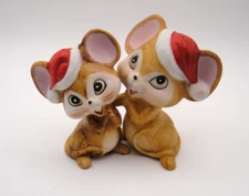 Hugging Christmas Holiday Mice Salt & Pepper Shakers Ron Gordon Designs