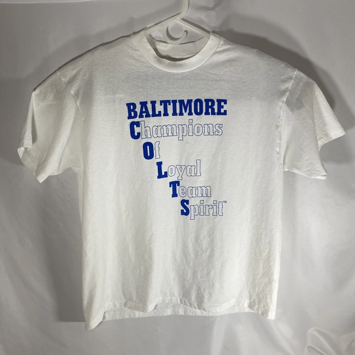 染み込みスエットvintageボルチモアコルツチームスエット Baltimore Colts NFL Shirts for sale | eBay