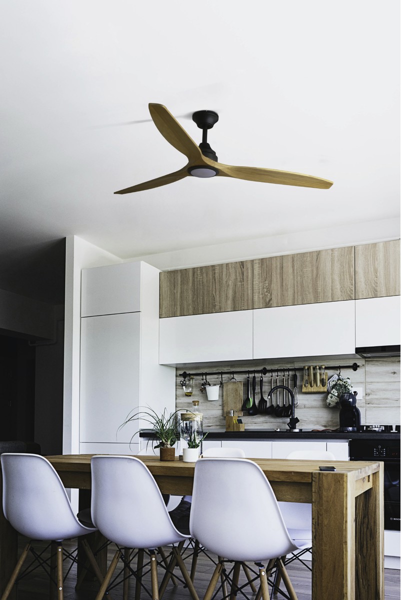 Ventilateur De Plafond Faro Barcelona Alo Noir Avec LED Et Télécommande – 152 Cm