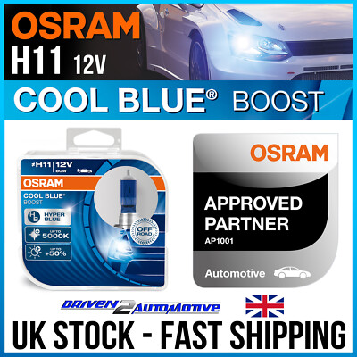 H11 (448) 2X OSRAM COOL BLUE BOOST HYPER GLÜHBIRNEN 5000K +50% LICHT 62150CBB-HCB
