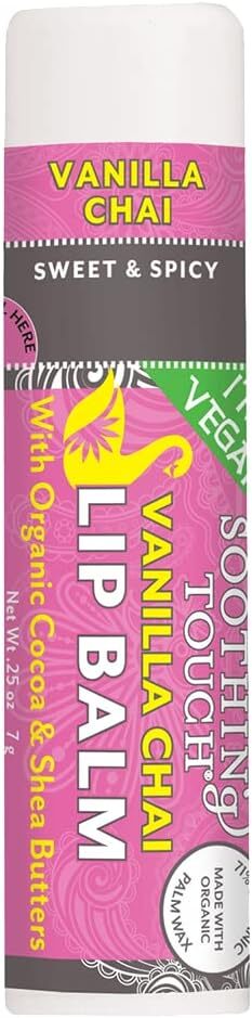 Успокаивающий бальзам для губ Веганский ванильный чай, 25 унций