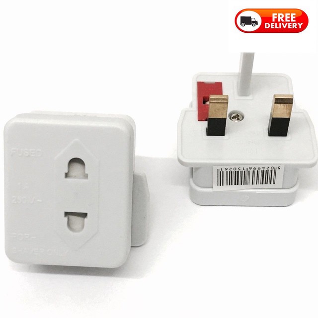 Shaver Plug Adaptor Shaving Toothbrush Adapter Epilators Bathroom UK to