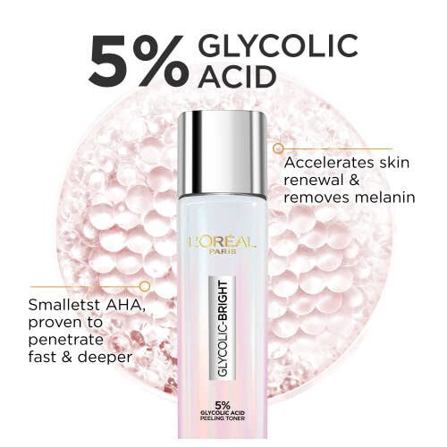 LOreal Paris Glycolic-Bright Glowing Peeling Toner Reduces dark spots 128ml - Picture 2 of 6