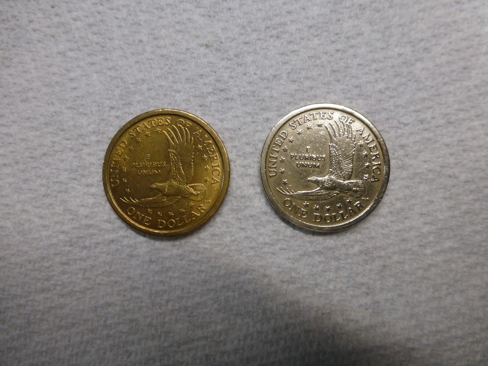 2000 P Sacajawea Dollar Two Coins Gold and Silver Tone Dollars | eBay