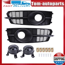NEW For Audi A6 S6 2016-2018 Sline Fog Light Grill Cover Lamp Grille W / ACC