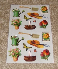 The Gifted Line ~ John Grossman Sticker Sheet ~ Gardening Images (1995)