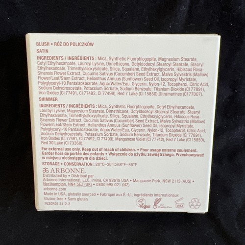NWB ARBONNE It's My Jam Blush Duo: Blush & Shimmer, RHUBARB (0.32 oz) SHIPS FREE - Picture 12 of 15