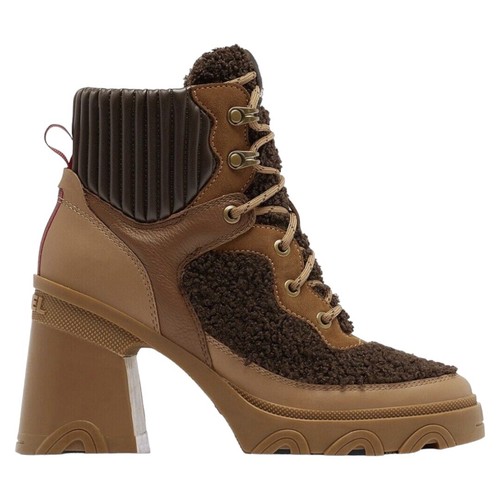 NEW Sorel Brex Heel Women's Waterproof Boots Fleece Booties in Brown Size 11 - Picture 10 of 11