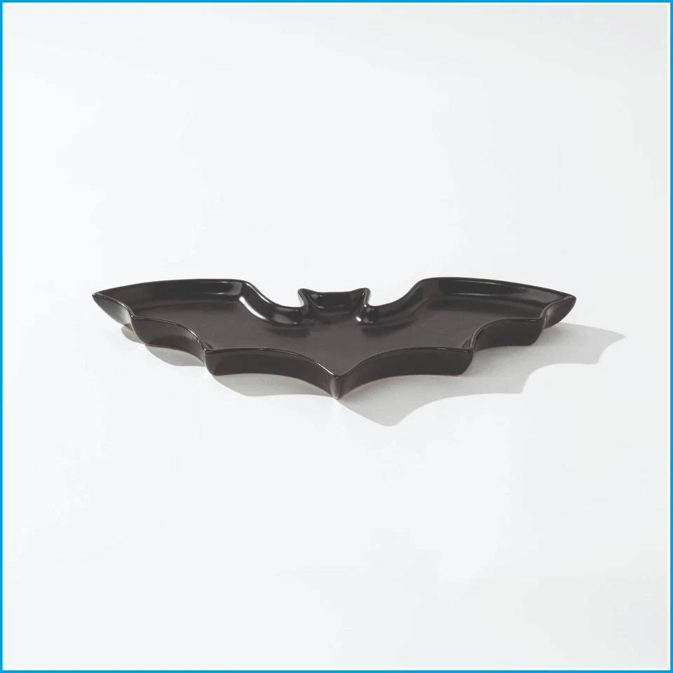 Pottery Barn Bat Shaped Stoneware Platter Halloween New - Image 3 of 4