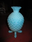 Antique Portieux Vallerysthal French Opaline Glass Turquoise Candy Dish