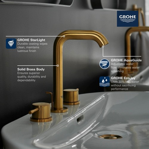 Grohe 20 297 A Essence 1.2 GPM Widespread Bathroom Faucet - Brushed Cool Sunrise - Picture 2 of 10