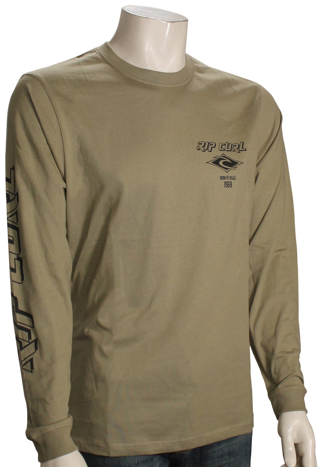 Футболка Rip Curl Fade Out Icon LS - Выстиранный мох - Новинка