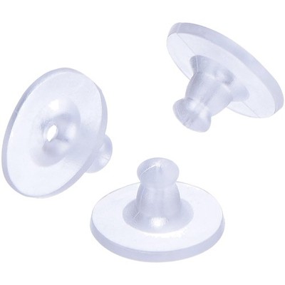 Ohrstopper Ohrring Sicherung Packung 100 transparente Gummi Ohrringsicherunge...
