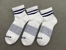 3 Pairs Bombas Honeycomb Men's stripes Ankle Sock Size L 9.5-13