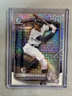 2025 Bowman Chrome Ashly Andujar 1st Mojo Refractor Rockies MINT