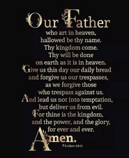 THE LORDS PRAYER 8.5X11 PHOTO GOD FATHER SON JESUS CHRIST HEAVEN ANGEL POSTER