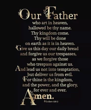 THE LORDS PRAYER 8.5X11 PHOTO GOD FATHER SON JESUS CHRIST HEAVEN ANGEL POSTER