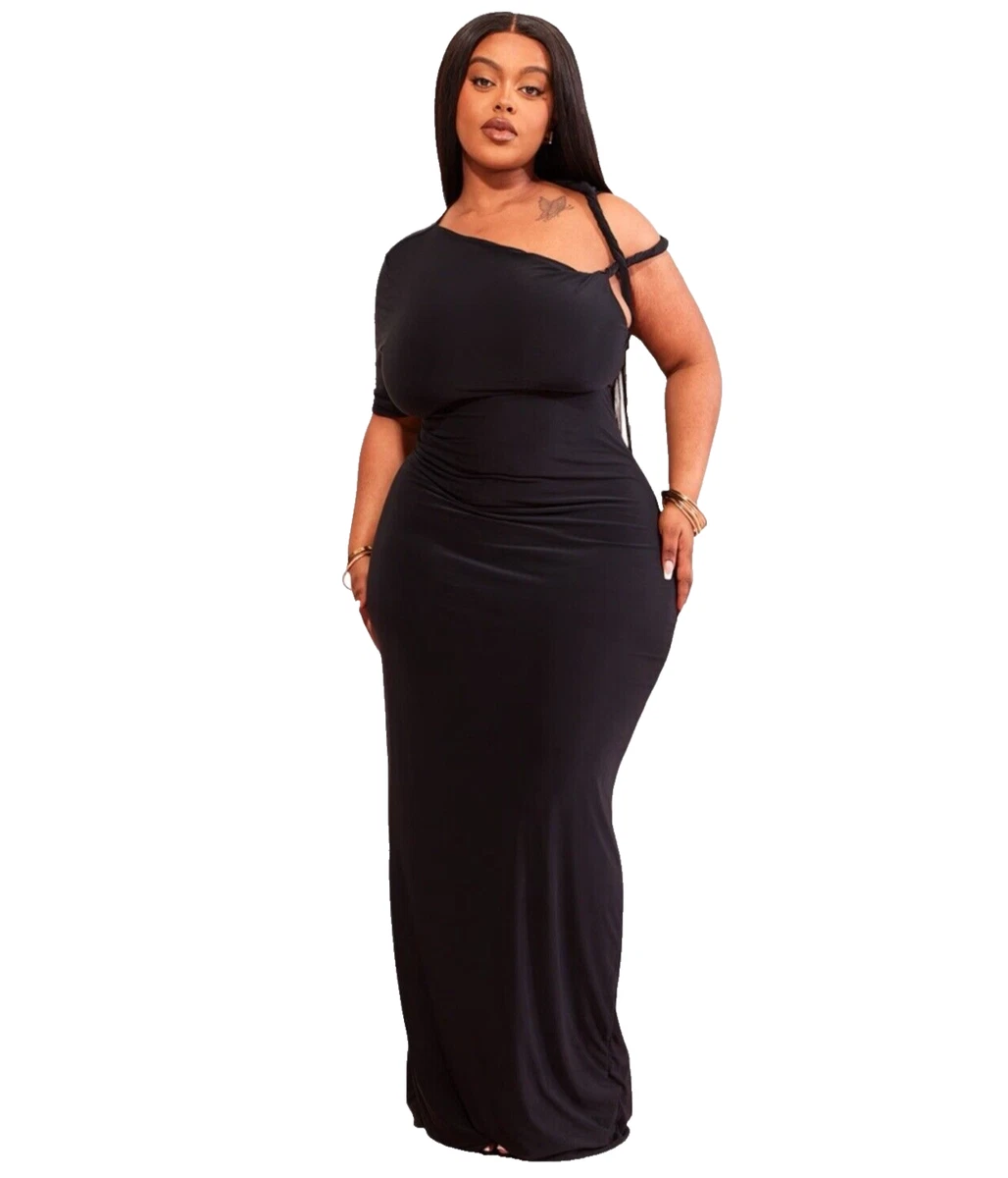 PRETTYLITTLETHING One Shoulder Dresses Black for sale | eBay UK
