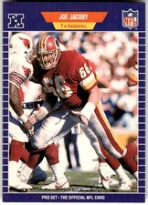 1989 Pro Set #427 Joe Jacoby Washington Redskins NFL Football