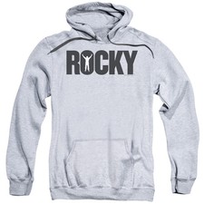 Rocky Logo Mens Hoodie Athletic Heather Officially Licensed