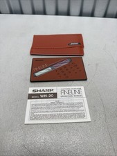 Vintage 1980s Sharp WN-20 FINELINE Solar Cell Calculator W/ Case  Manual Works