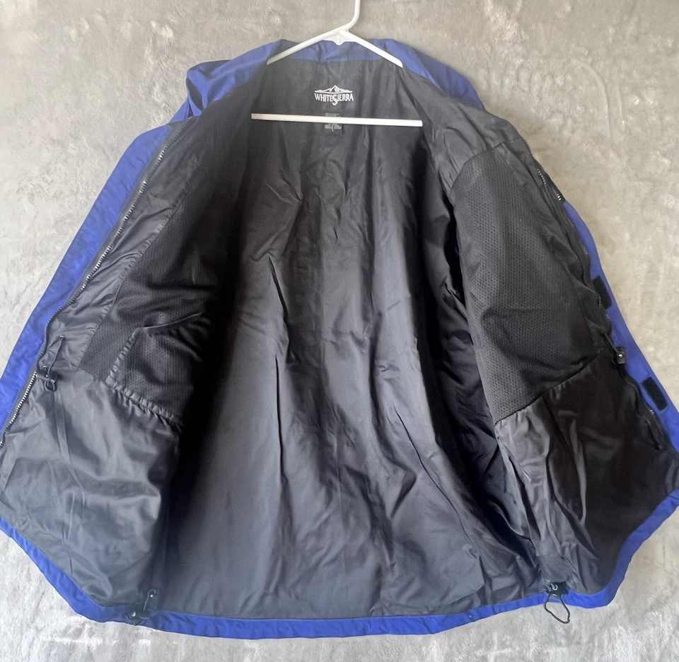 Chaqueta de esquí Sierra blanca para hombre L azul aislada cremallera completa abrigo al aire libre Sierratek Foto 3 de 4