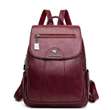 Women Backpack Soft Leather Vintage Shoulder Bag Casual Travel Ladies Female Bag