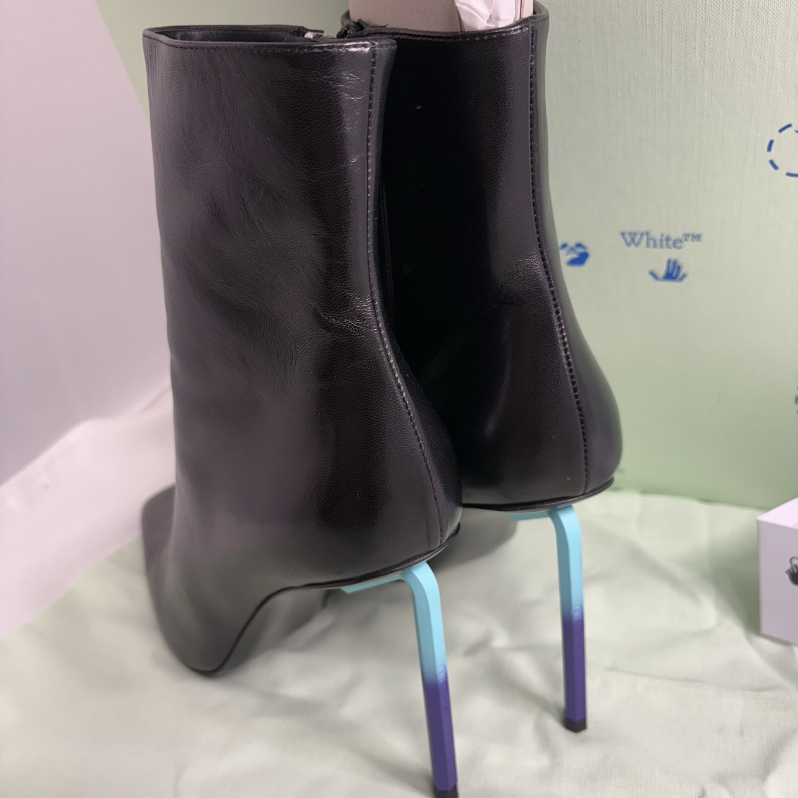OFF-WHITE Ankle Boots Size Uk 6(39) Brand New Genuine RRP£925 #531 image 5