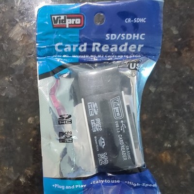 Vidpro CR-SDHC Card Reader for SD & Micro SD Cards NEW