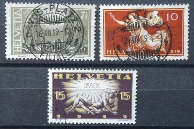 1919 Schweiz Friedensvertrag Full SET gebraucht