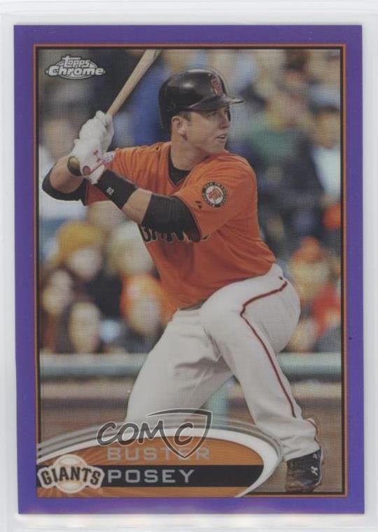 2012 Topps Chrome Retail Purple Refractor Buster Posey #24 w8t