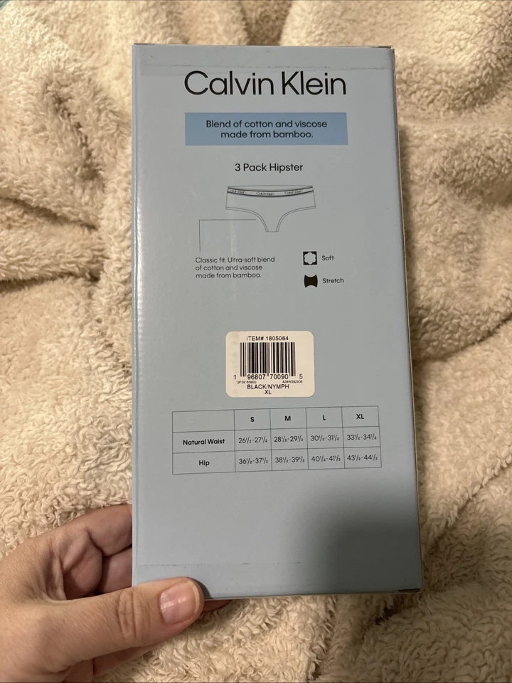 Calvin Klein 3 Pack Hipster Underwear NIB Black Pink Tan Comfortable - Image 3 of 4