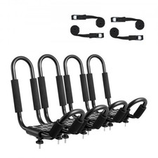 VEVOR Kayak Roof Rack 2 Pairs J-Bar,Soft Roof Rack,Top Mount Tie Down,Carrier fo