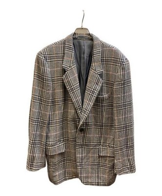 Christian Dior MEN's Wool Check Tailored Jacket Gray L Used
