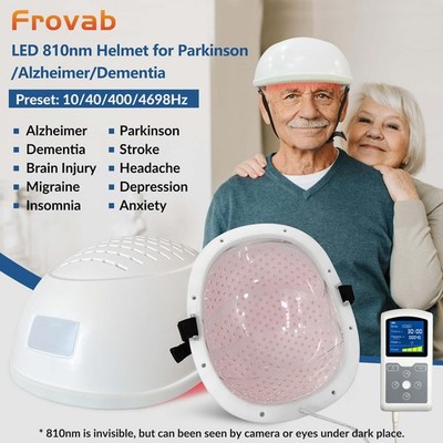Red Light Brain Therapy Helmet 810nm PBM for Autism, Parkinson, PTSD, Migraine